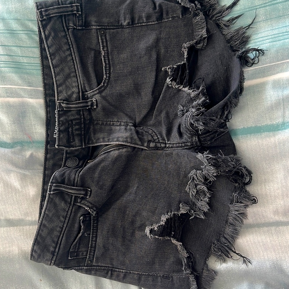 Black Express cut off Jeans shorts. Size 0